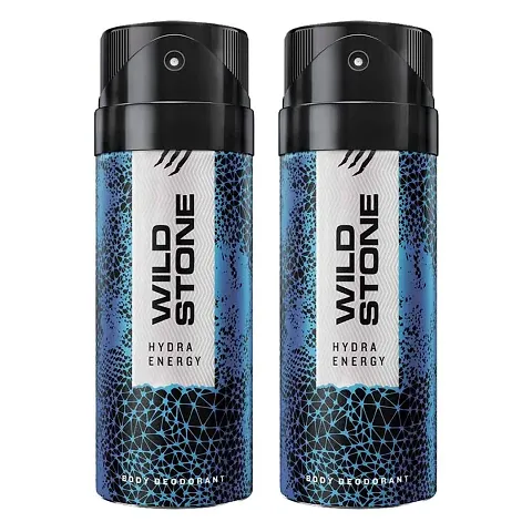 Wild Stone Hydra Energy Deodorant Body Spray for Men, 150ml (Pack of 2)