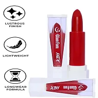 GF HEX  Coffee Brown Premium Matte Finish Lipstick, Single Stroke, Super Long Wearing,Confortable On Lips (Pack Of 6)-thumb3