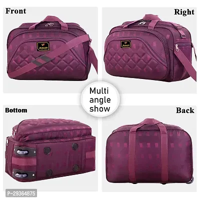 Stylish Purple Nylon Travel Bag-thumb3