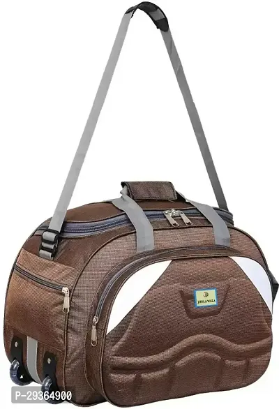 Stylish Brown Nylon Travel Bag-thumb3