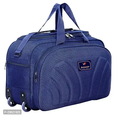 Fancy Polyester Navy Blue Duffle Bagpack For Luggage Travel-thumb0