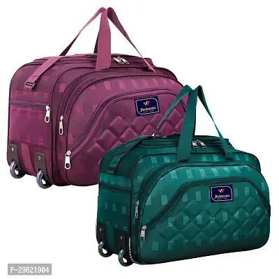 Fancy Polyester Multicoloured Duffle Bagpack For Luggage Travel Pack Of 2-thumb0