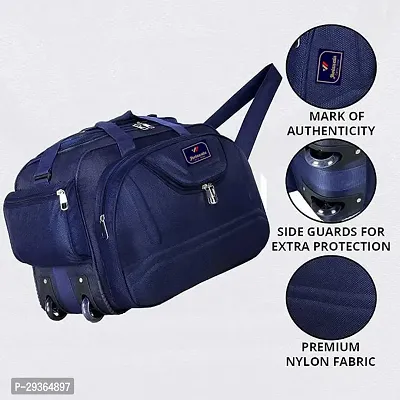 Stylish Navy Blue Nylon Travel Bag-thumb4