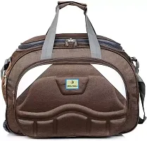 Stylish Brown Nylon Travel Bag-thumb1