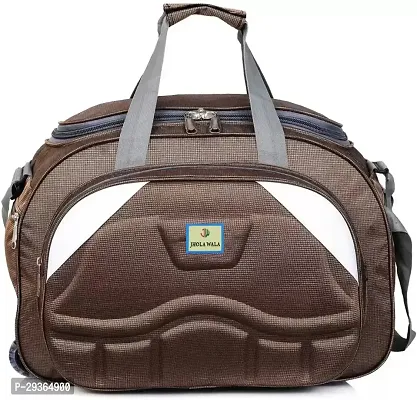 Stylish Brown Nylon Travel Bag-thumb2