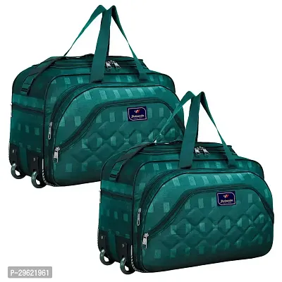 Fancy Polyester Green Duffle Bagpack For Luggage Travel Pack Of 2-thumb0