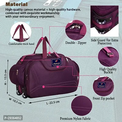 Stylish Purple Nylon Travel Bag-thumb5