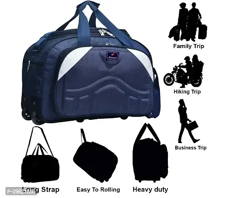 Fancy Polyester Navy Blue Duffle Bagpack For Luggage Travel-thumb3