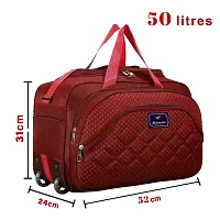 Stylish Red Nylon Travel Bag-thumb1