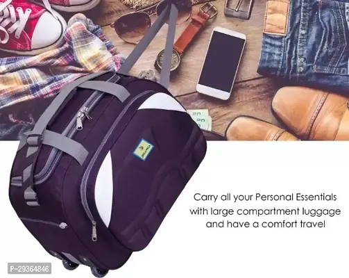 Stylish Purple Nylon Travel Bag-thumb2