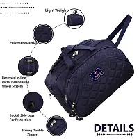 Fancy Nylon Navy Blue Duffle Bagpack For Luggage Travel-thumb2