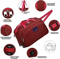 Fancy Polyester Red Duffle Bagpack For Luggage Travel-thumb2