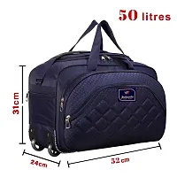 Fancy Nylon Navy Blue Duffle Bagpack For Luggage Travel-thumb1