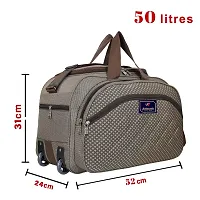 Stylish Brown Nylon Travel Bag-thumb3