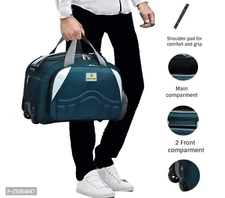 Stylish Turquoise Nylon Travel Bag-thumb2