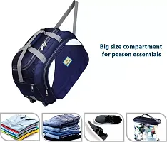 Stylish Navy Blue Polyester Travel Bag-thumb2