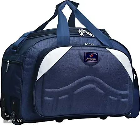 Fancy Polyester Navy Blue Duffle Bagpack For Luggage Travel-thumb0