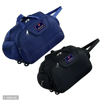 Fancy Nylon Multicoloured Duffle Bagpack For Luggage Travel Pack Of 2-thumb0