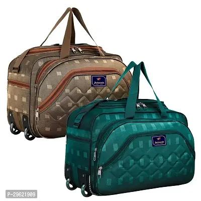 Fancy Polyester Multicoloured Duffle Bagpack For Luggage Travel Pack Of 2-thumb0