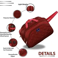 Stylish Red Nylon Travel Bag-thumb3