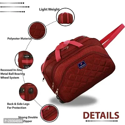 Stylish Red Nylon Travel Bag-thumb4