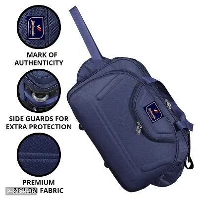 Stylish Navy Blue Nylon Travel Bag-thumb5