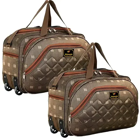 Stylish PU Luggage Bag - Pack of 2