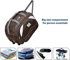 Stylish Brown Nylon Travel Bag-thumb3