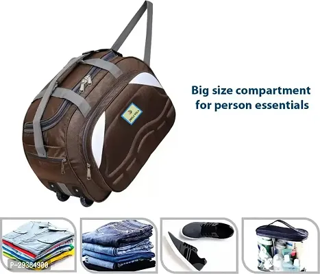 Stylish Brown Nylon Travel Bag-thumb4