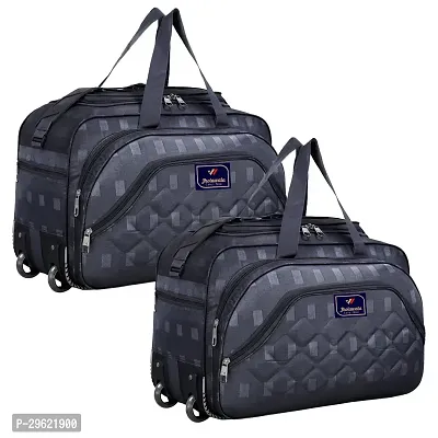 Fancy Polyester Grey Duffle Bagpack For Luggage Travel Pack Of 2-thumb0