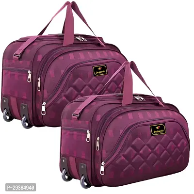 Stylish Purple Polyester Travel Bag Pack Of 2