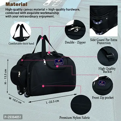 Stylish Black Nylon Travel Bag-thumb3