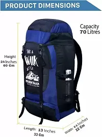 Adventure Series Waterproof Trekking Hiking Travel Bag with Shoe Compartment Rucksack - 60-thumb3