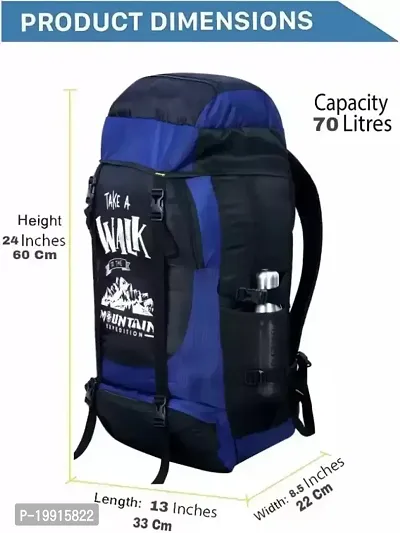 Adventure Series Waterproof Trekking Hiking Travel Bag with Shoe Compartment Rucksack - 60-thumb4