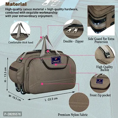 Carry-On Nylon 60 liters Waterproof Strolley Duffle Bag- 2 Wheels - Luggage Bag- For Men  Women-thumb4