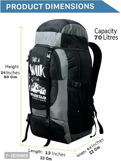 Adventure Series Waterproof Trekking, Hiking, Travel Bag with Shoe Compartment Rucksack - 60L-thumb5