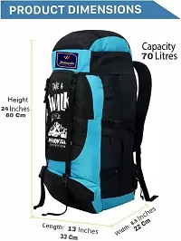 Adventure Series Waterproof Trekking Hiking Travel Bag with Shoe Compartment Rucksack - 60-thumb3