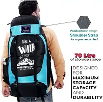 Adventure Series Waterproof Trekking Hiking Travel Bag with Shoe Compartment Rucksack - 60-thumb2