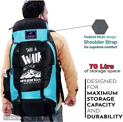 Adventure Series Waterproof Trekking Hiking Travel Bag with Shoe Compartment Rucksack - 60-thumb3