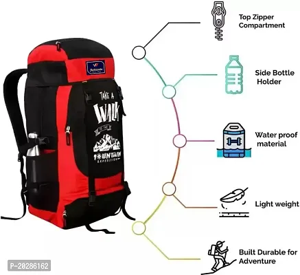 Adventure Series Waterproof Trekking, Hiking, Travelling Bag with Shoe Compartment Rucksack - 60-thumb2