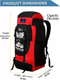 Adventure Series Waterproof Trekking, Hiking, Travelling Bag with Shoe Compartment Rucksack - 60-thumb4