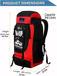 Adventure Series Waterproof Trekking, Hiking, Travelling Bag with Shoe Compartment Rucksack - 60-thumb2