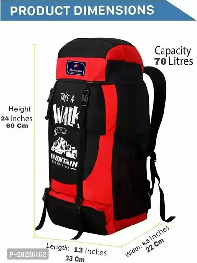 Adventure Series Waterproof Trekking, Hiking, Travelling Bag with Shoe Compartment Rucksack - 60-thumb5