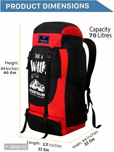 Adventure Series Waterproof Trekking, Hiking, Travelling Bag with Shoe Compartment Rucksack - 60-thumb3