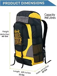 Adventure Series Waterproof Trekking Hiking Travel Bag with Shoe Compartment Rucksack - 60-thumb4