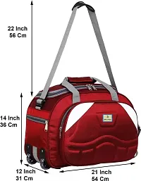 60 L Strolley Duffel Bag - Unisex Expandable Waterproof Polyester Lightweight 60 L Luggage Travel Duffel Bag with 2 Wheels Large Capacity-thumb2