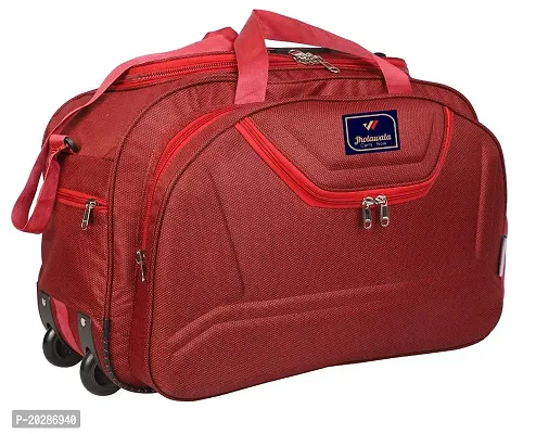 Carry-On Nylon 60 liters Waterproof Strolley Duffle Bag- 2 Wheels - Luggage Bag- For Men  Women-thumb0