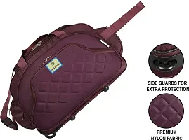 Carry-On Nylon 60 liters Strolley Duffle Bag- 2 Wheels - Luggage Bag- For Men  Women-thumb4