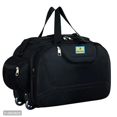 Carry-On Nylon 60 liters Waterproof Strolley Duffle Bag- 2 Wheels - Luggage Bag- For Men  Women-thumb0