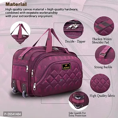 60 litres Travel Duffle Bag with Wheels - Luggage Bag-thumb3